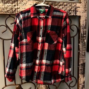 Navy/Red Flannel. Women’s L.